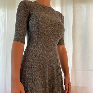 Short Grey Half Sleeve Dress